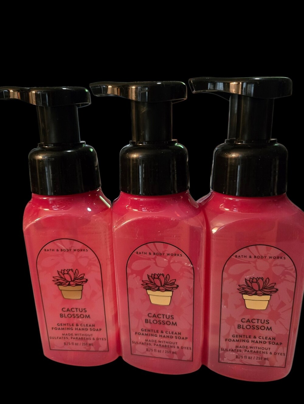 3pc Bath & Body Works Cactus Blossom Foaming Hand Soap-New